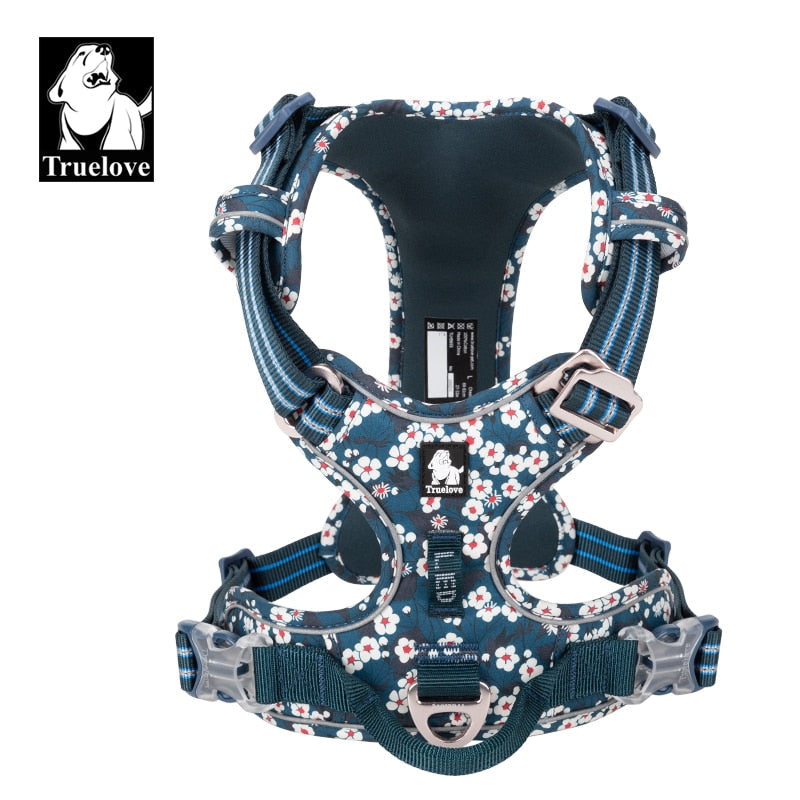 Truelove Dog Harness Floral, Breathable and Reflective