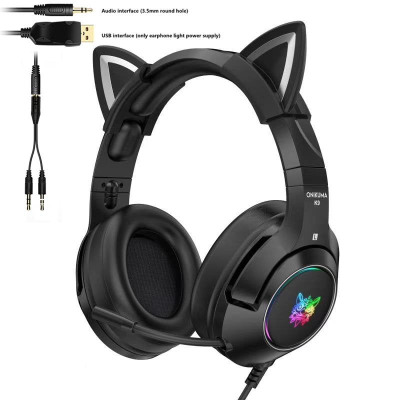 Neues Produkt: K9 rosa Katze Ohr Gaming-Kopfhörer