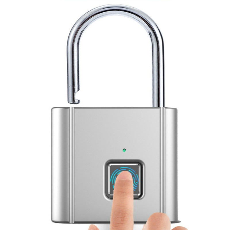 USB charger with fingerprint door lock