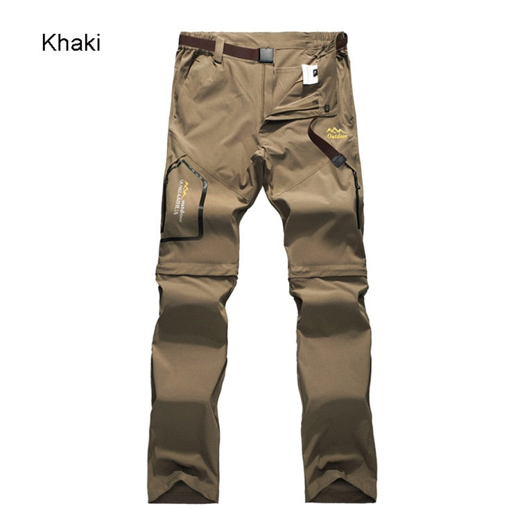 TRVLWEGO Men Camping Hiking Pants Trekking High Stretch Summer Thin Waterproof Quick Dry