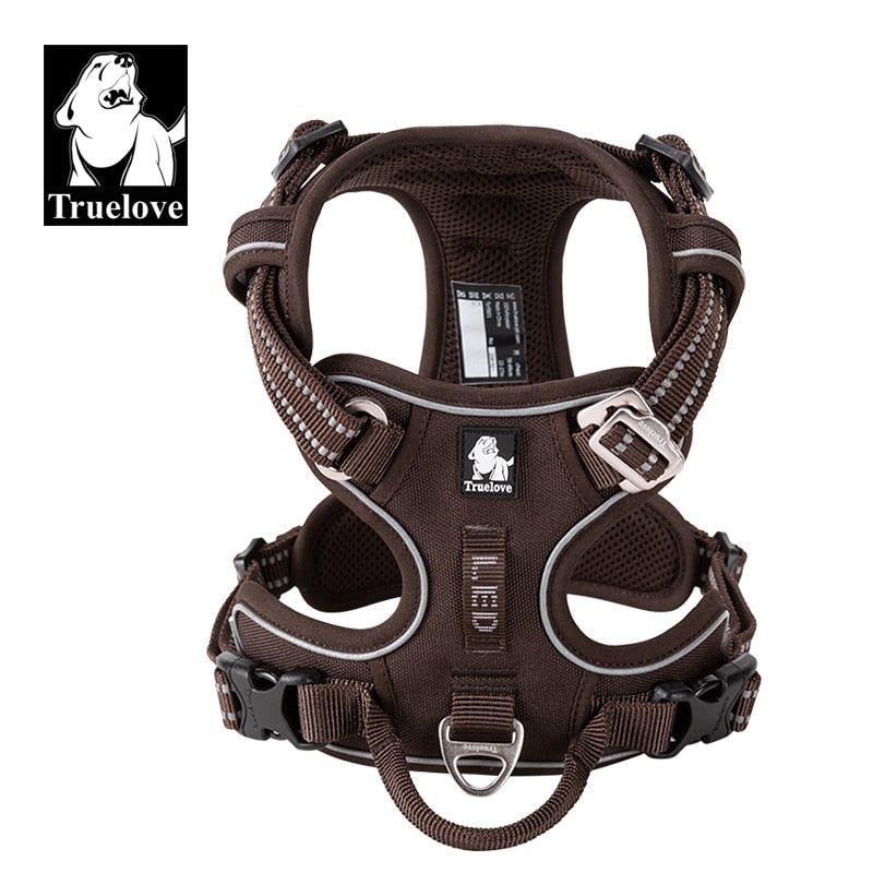Reflective Nylon Dog Harness, No Pull, Adjustable, Medium