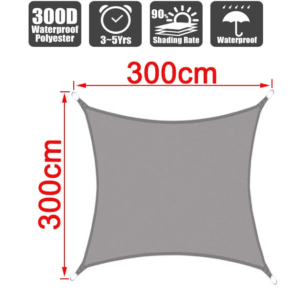 Wasserdichtes SunShade Segel Outdoor Markisen Zelt Camping Vordach Hofsegel Sonnen-Schutz