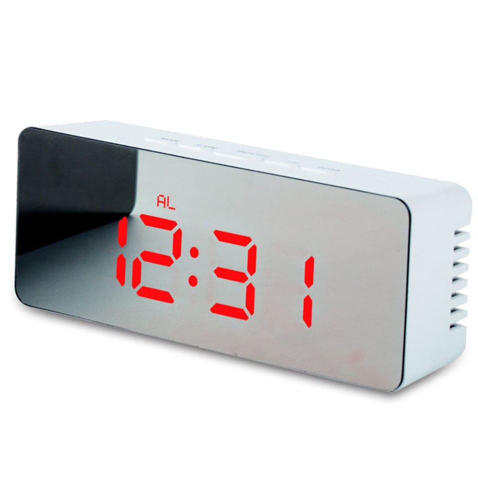 LED alarm clock for children's rooms with temperature display and snooze function