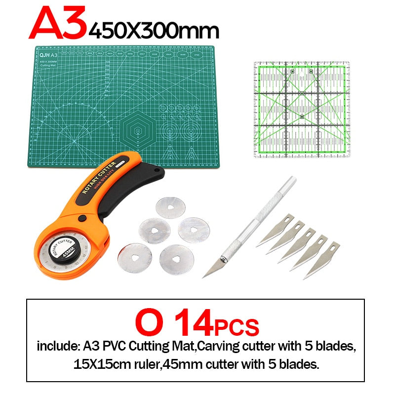 Professional self-healing PVC cutting mat, double-sided, Rotary Blade compatible