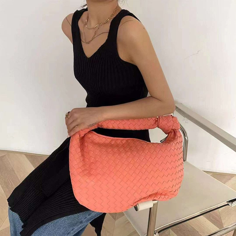 2021 Luxury Woven Leather Shoulder Bag