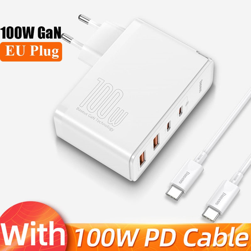 Baseus 100W GaN USB-C Charger for iPhone 12 Pro Max Macbook