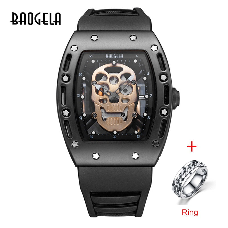 Baogela Pirate Skull Watch, Silicone, Quartz