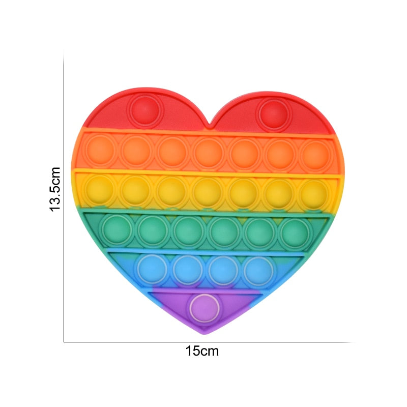 Regenbogen Push Bubble Popit Fidget