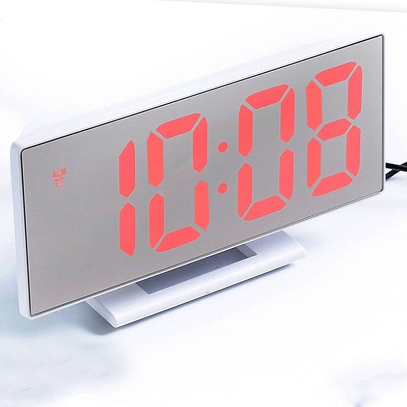 LED alarm clock for children's rooms with temperature display and snooze function