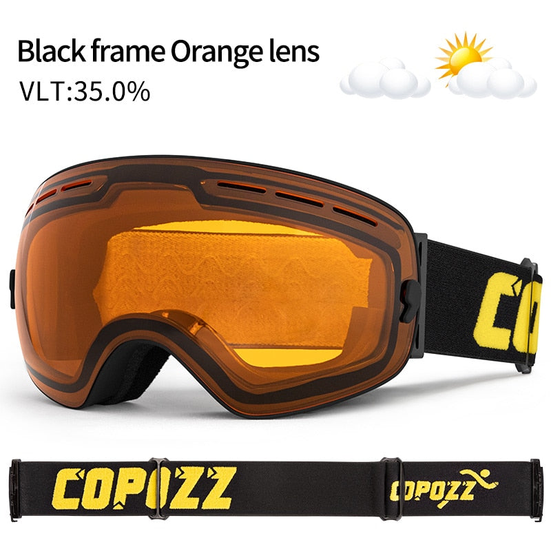 COPOZZ Ski Goggles UV400 Anti-Fog Big Ski Mask