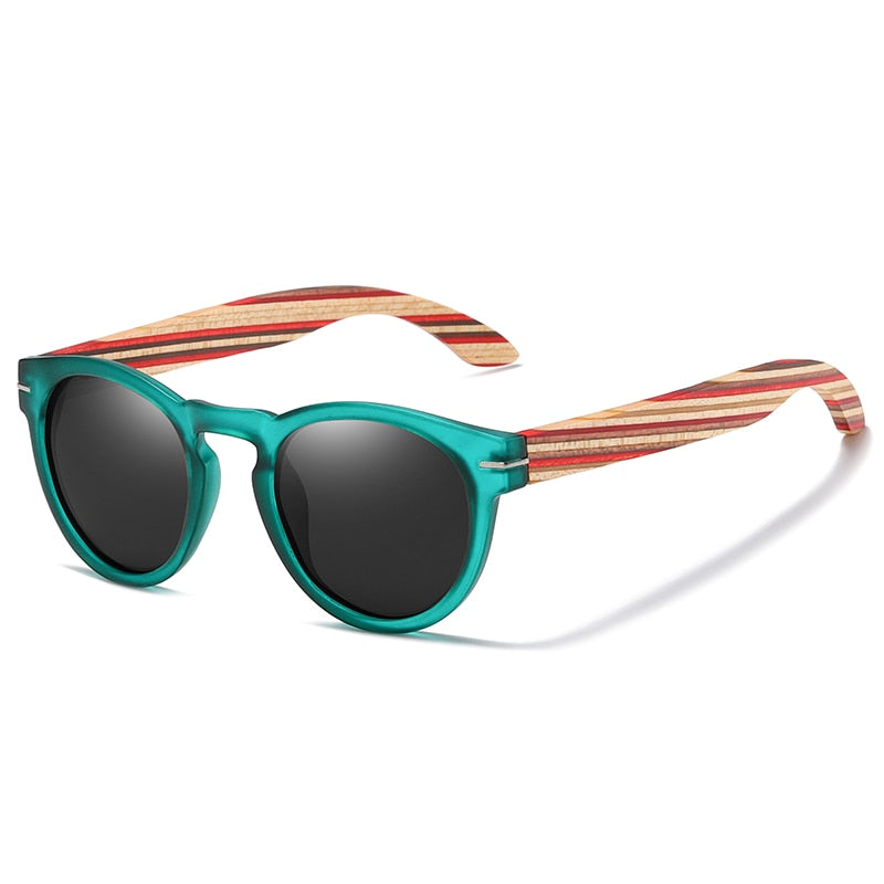 Polarisierte Sonnenbrille für Frauen mit Holzrahmen