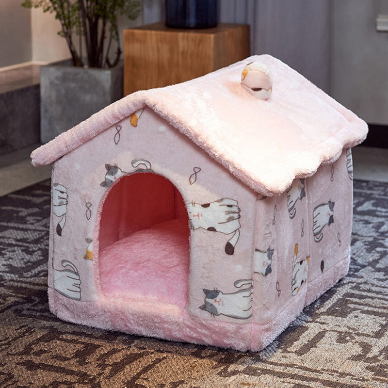 Foldable Dog House Kennel Bed Mat for Small Medium Dogs Cats