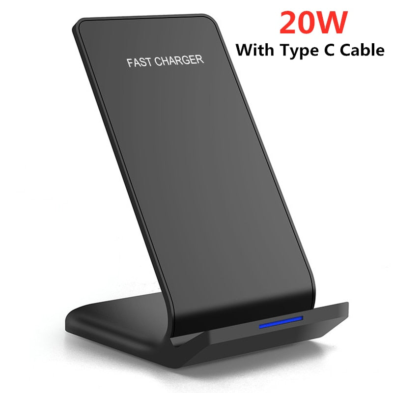 30W Qi Charging Station iPhone 12 11 Pro X XS Max XR 8 Samsung S20 S10 Note 20 Fast Charging Dock Phone Holder