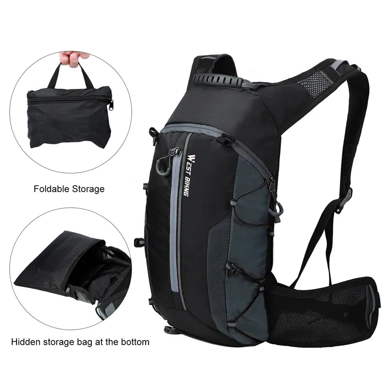 WEST BIKING Waterproof Bicycle Bag Portable Reflective Sport Cycling Backpack Outdoor Hiking Climbing MTB Bike Accessories