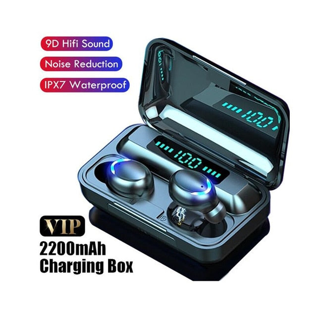 TWS Bluetooth Kopfhörer 2200mAh Ladebox, drahtlos, 9D Stereo, wasserdicht