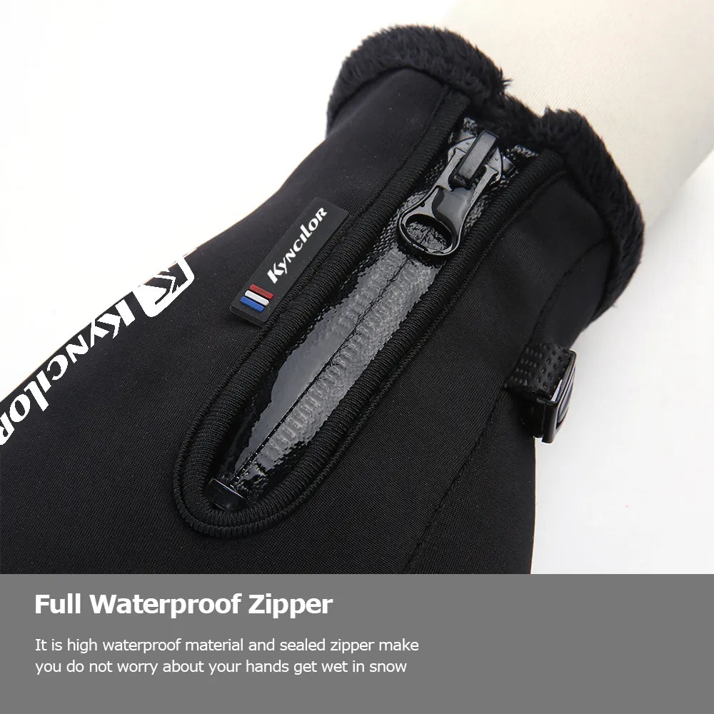 Winter Thermal Fleece Touchscreen Soft Fleece Gloves Cold Weather Fit for Men &amp; Women For Cycling Hiking Camping Skiing