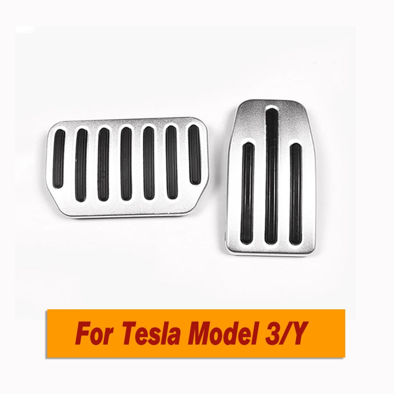 Accessories for Tesla Model 3 Y 2021: Aluminum Pedal Covers
