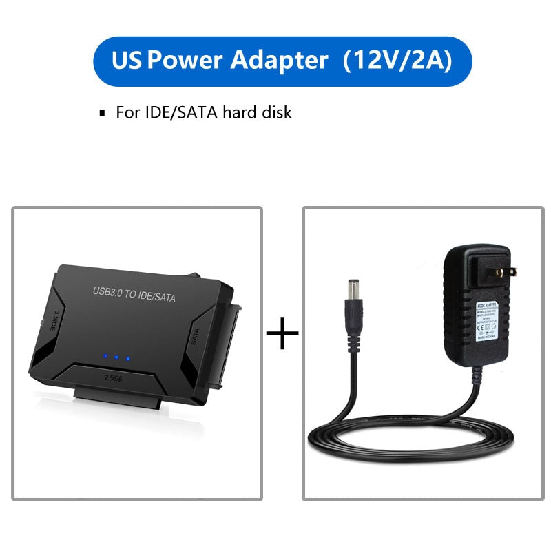 USB 3.0 to SATA IDE ATA Adapter 3-in-1 for PC Laptop 2.5" 3.5" HDD