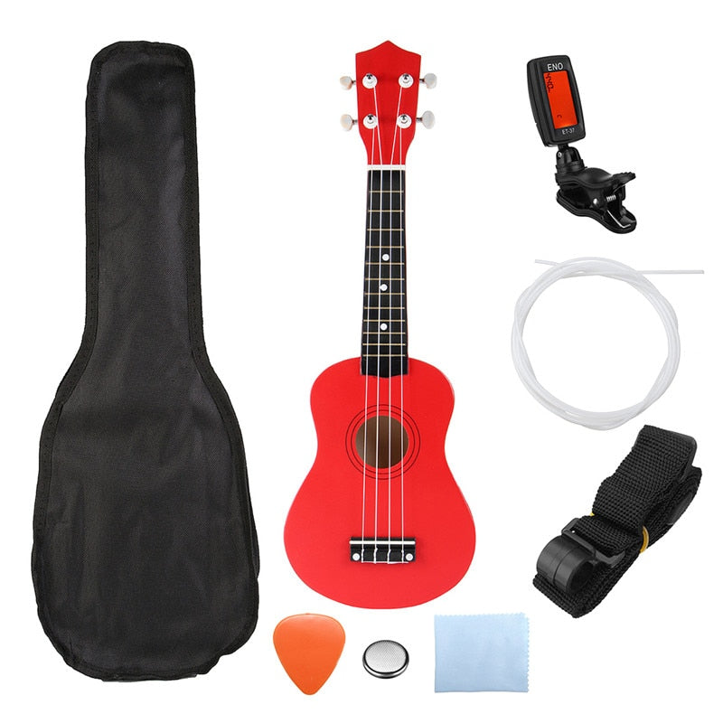21" Green Soprano Ukulele Basswood 4 Strings Music