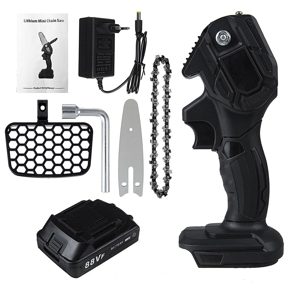 88V 800W Electric Mini Chainsaw Lithium Battery Tree Pruning Garden Tool 