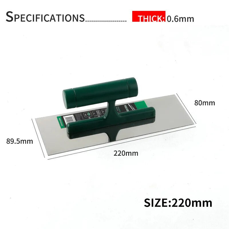 1Pcs Stainless Steel Professional Bricklayer Trowel Cement Scraper Mud Board Construction Plastering Tool with Plastic Handle