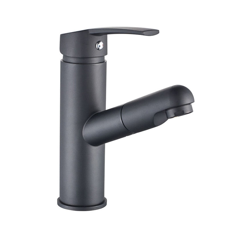 XUNSHINI Bathroom Kitchen Sink Faucet - Single Handle, Pull Out Spray, Hot and Cold Water