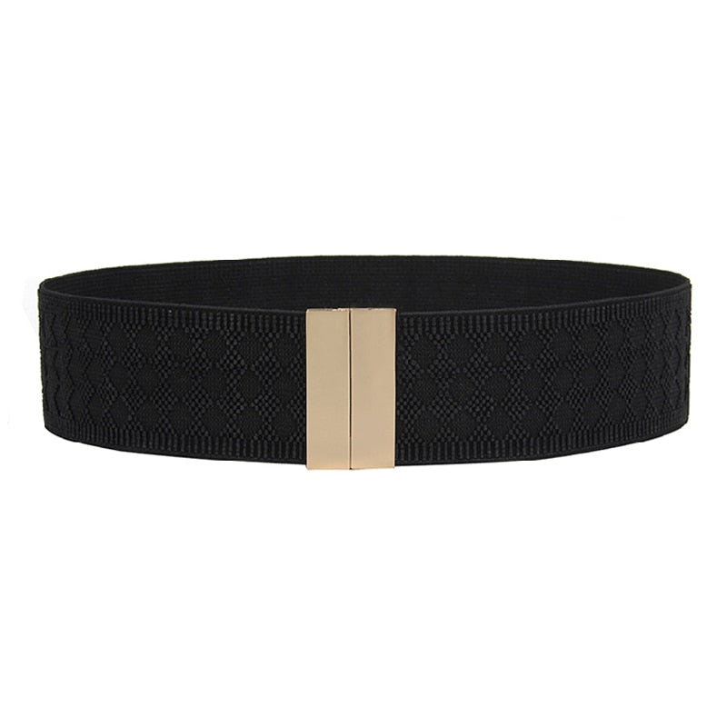 Wide elastic belt for dress