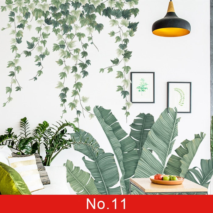 Green wall sticker for room decoration