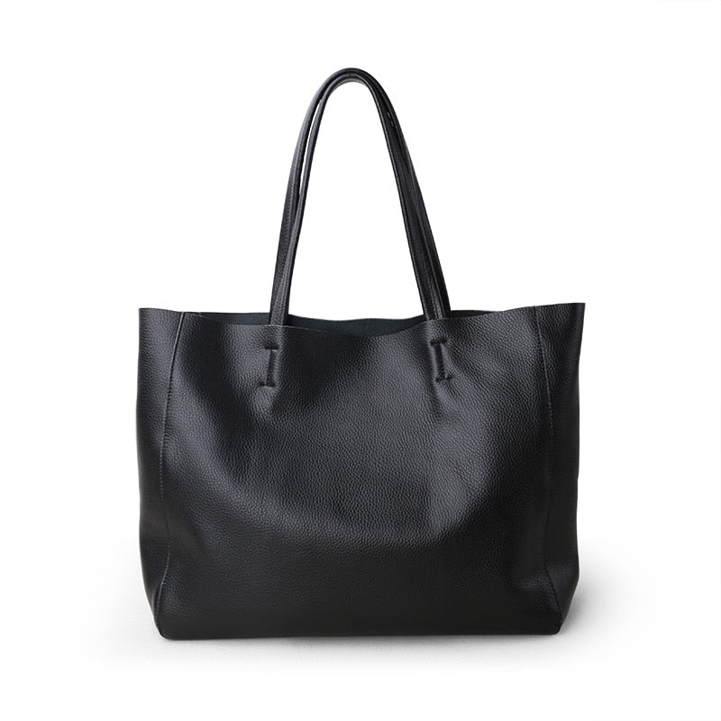 Women Luxury Tote Lemon Yellow Leather Bag