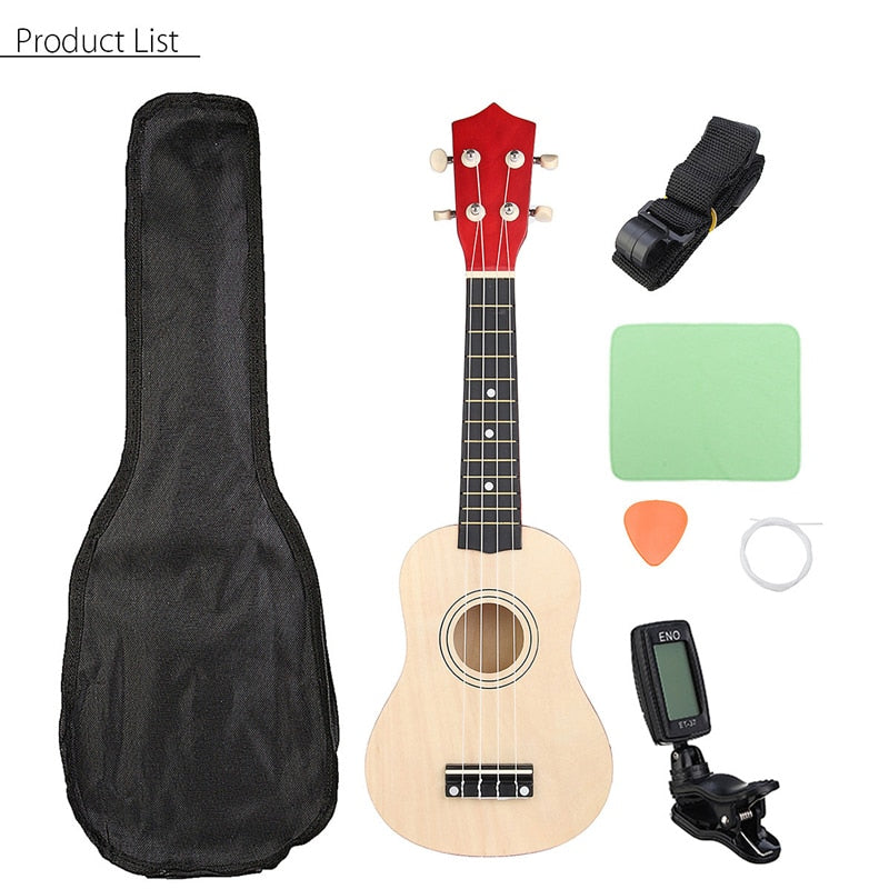 21" Green Soprano Ukulele Basswood 4 Strings Music