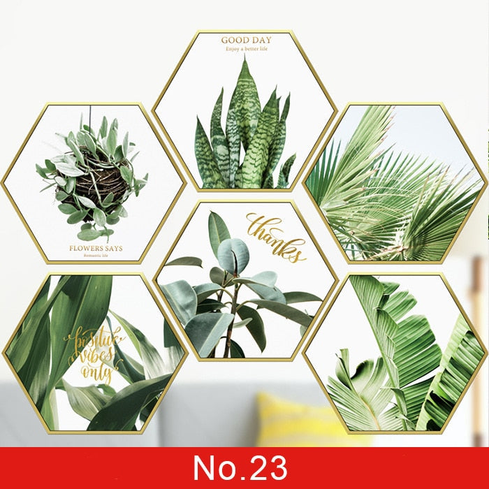 Green wall sticker for room decoration