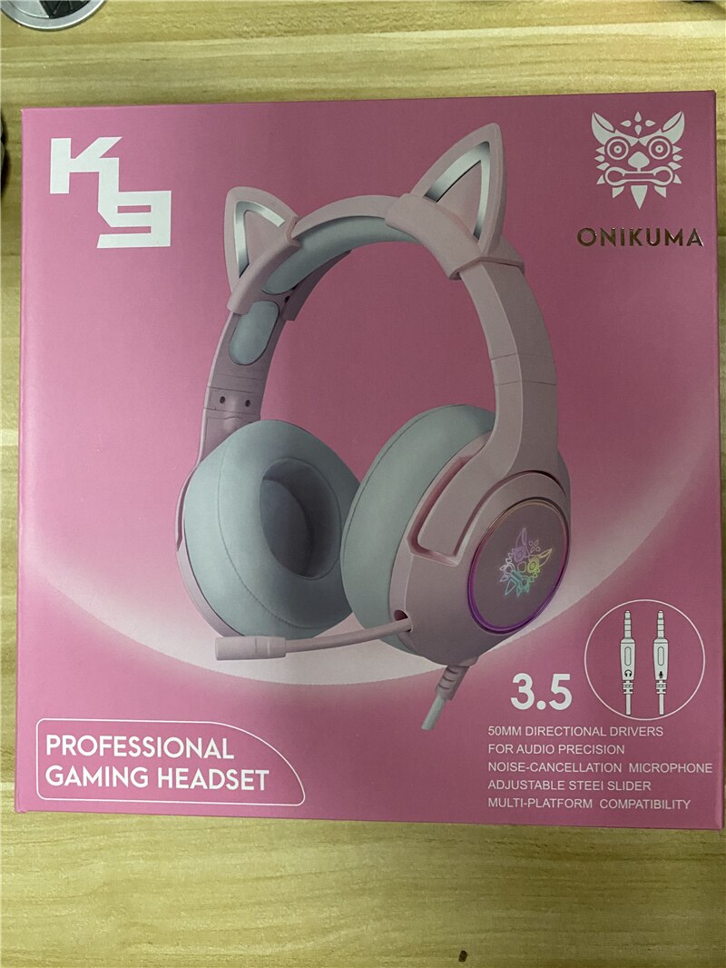 Neues Produkt: K9 rosa Katze Ohr Gaming-Kopfhörer