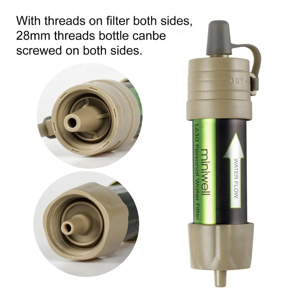 Miniwell Outdoor Schwerkraft-Wasserfilter-System für Wandern, Camping, Überleben und Reisen