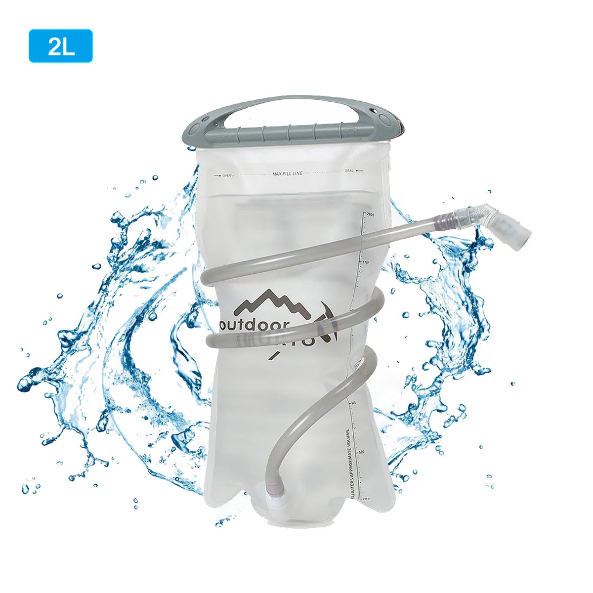 Portable TPU Water Bag 2L Hydration System Camping Hiking Climbing Cycling Foldable Drinking Bag TPU PP PEVA