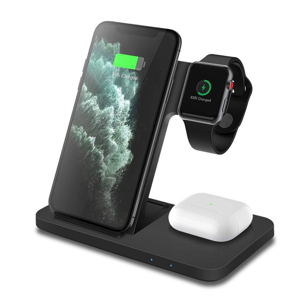 15W Qi Charger 4in1 for iPhone 12 11 Pro XS MAX XR X 8 Apple SE 6 5 4 3 AirPods Pro