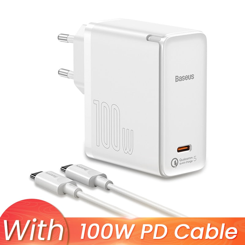 Baseus 100W GaN USB-C Charger for iPhone 12 Pro Max Macbook