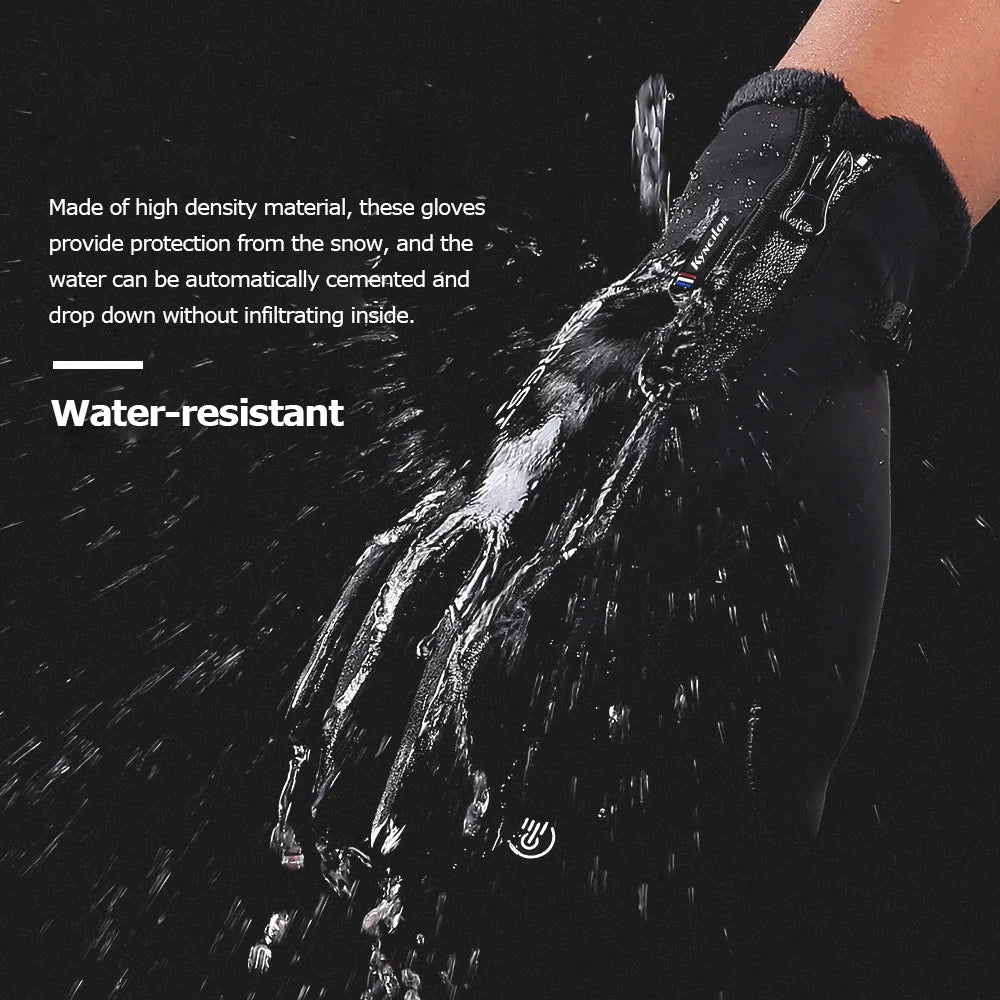 Winter Thermal Fleece Touchscreen Soft Fleece Gloves Cold Weather Fit for Men &amp; Women For Cycling Hiking Camping Skiing