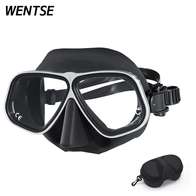 NEU Farbe Legierung Rahmen Taucherbrille, volles Gesicht Maske, nass Rohr Kit