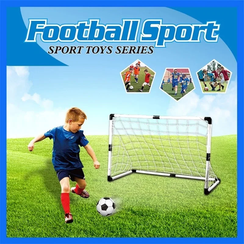Boys Soccer Game Premium Portable Goal Set with Ball Air Pump