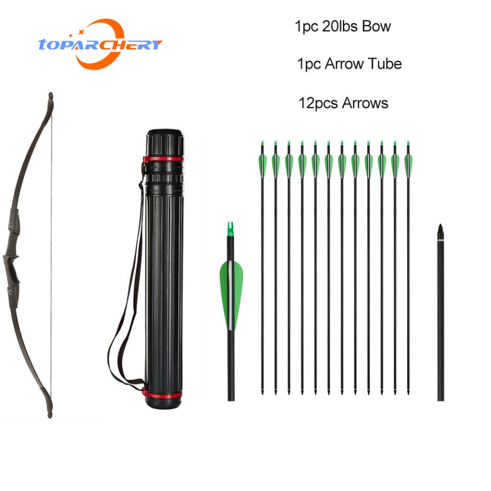Toparchery Jagdbogen 57" Recurve-Bogen Set 20-40 Lbs