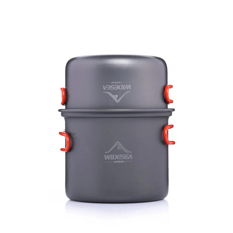 Widesea Ultralight Camping Cooking Utensils Outdoor Tableware Pot Set