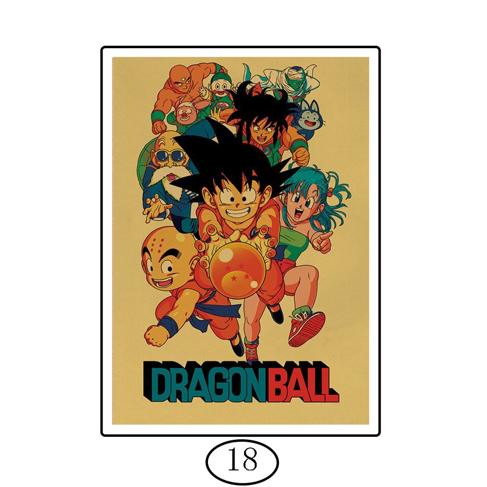 Anime Dragon Ball Poster auf Vintage-Leinwand