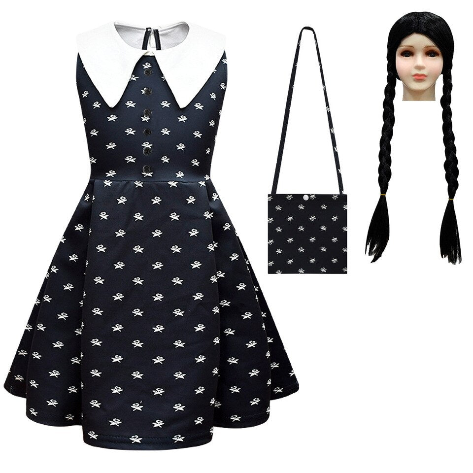 Mädchen-Kostüme für Halloween: Die Addams Family