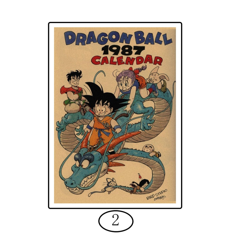 Anime Dragon Ball Poster auf Vintage-Leinwand