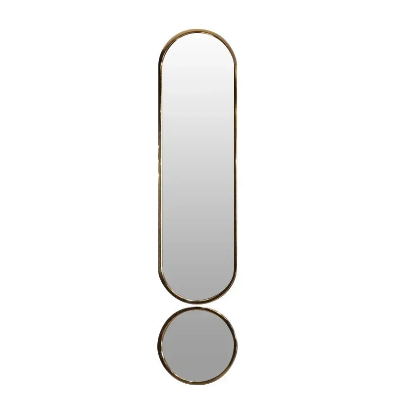 Bathroom Mirror Wall Sticker Decorative Frame Aesthetic Nordic Mirror Wall Decor Metal Modern Design Deco Chambre Floor Mirror
