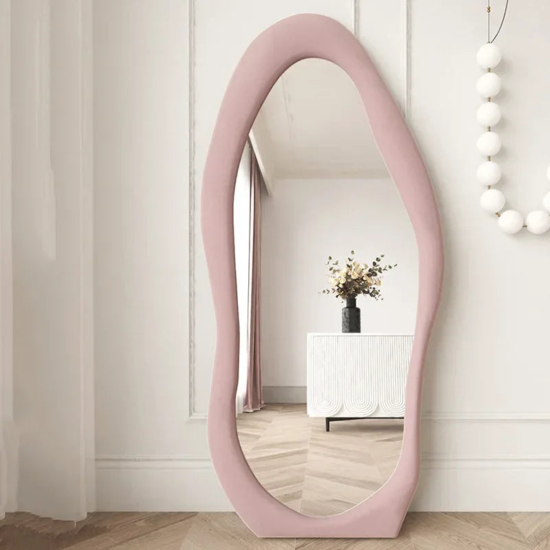 Standing White Maiden Full Length Mirror Aesthetic Full Size Floor Mirrors