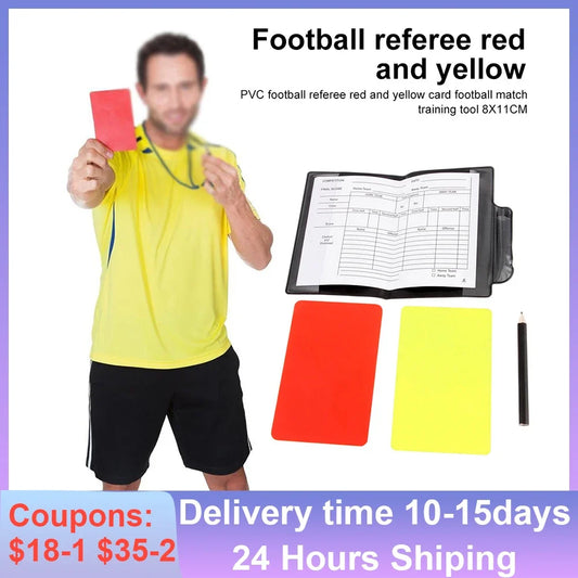 Football Soccer Referee Card Set Football Red and Yellow Card