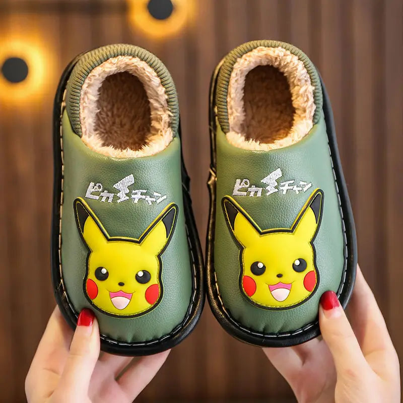 Pokemon Pikachu Plüsch Hausschuhe Niedlich Cartoon Children's