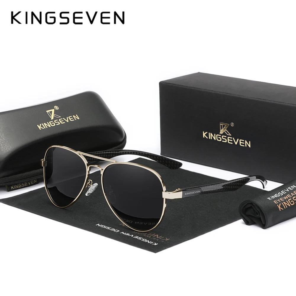 KINGSEVEN 2024 new design pilot sunglasses for men classic Uv400 protection polarize eyewear women HD luxury driving glasses