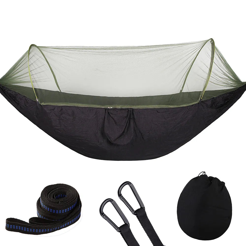2023 Camping Hängematte mit Moskitonetz Pop-Up Licht Portable Outdoor Parachute